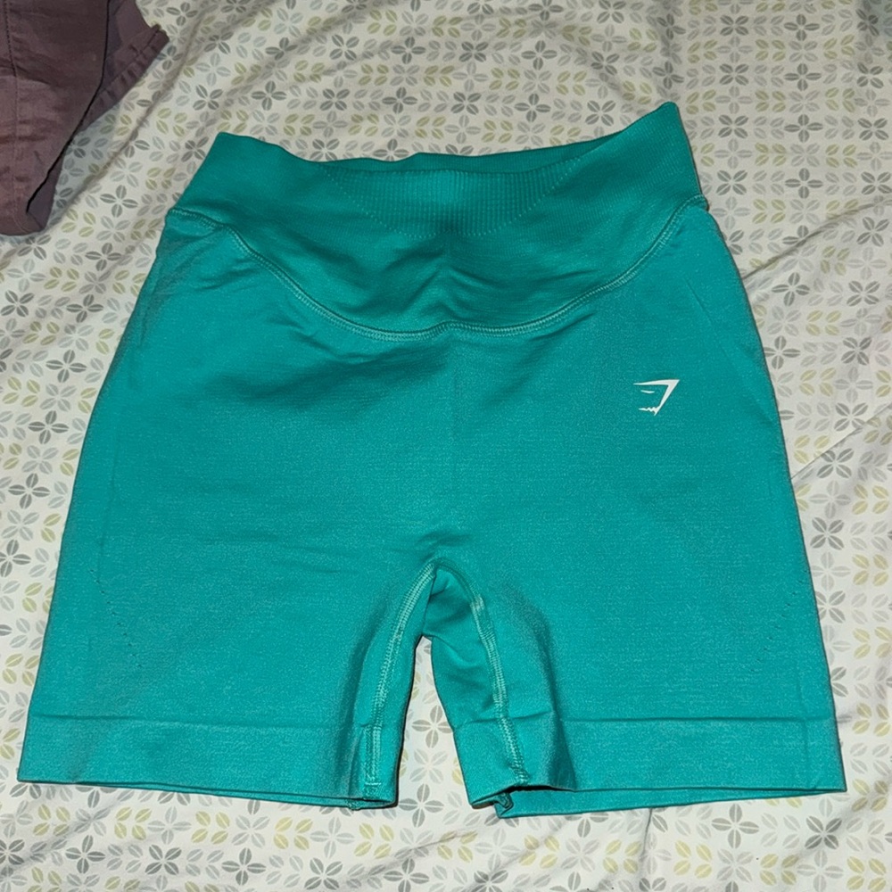 Teal Gymshark shorts